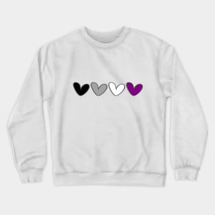 Asexual hearts flag Crewneck Sweatshirt